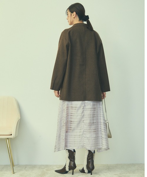 TITTY&CO.（ティティーアンドコー）の「ダブルブレストジャケット（テーラードジャケット・レディース・ベージュ/ホワイト/ブラウン・FREE）」の19枚目の写真