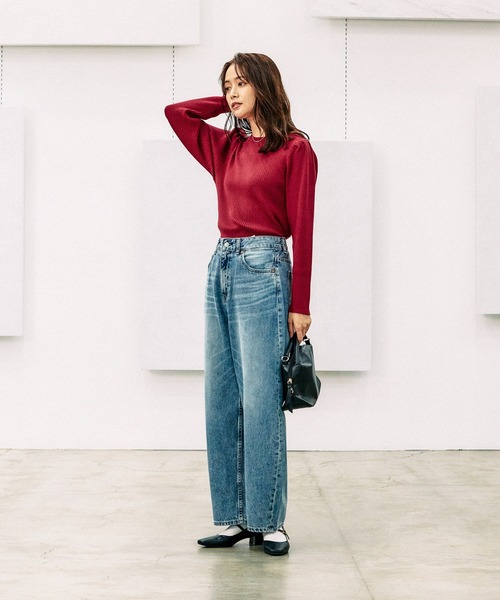 セール】メルティ肩ボタンリブ/115949(ニット/セーター)|GLOBAL セール】メルティ肩ボタンリブ/115949(ニット/セーター)|GLOBAL