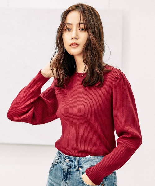 【 極美品 】 ベルルッティ　リブニット　セーター　長袖　肩ボタン　レザーパッチ 極美品 】 ベルルッティ リブニット セーター 長袖 肩ボタン レザー