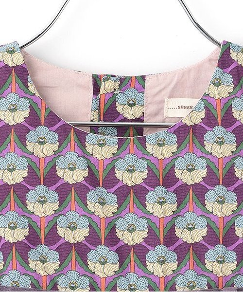 sense of wonder（センスオブワンダー）の「CHEVRONジャンパースカート（シャツワンピース・キッズ・ピンク/パープル/ブルー・90cm/100cm/110cm/120cm/130cm）」の5枚目の写真