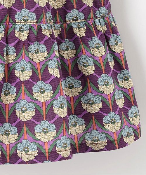 sense of wonder（センスオブワンダー）の「CHEVRONジャンパースカート（シャツワンピース・キッズ・ピンク/パープル/ブルー・90cm/100cm/110cm/120cm/130cm）」の7枚目の写真