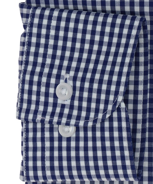 TOKYO SHIRTS(トウキョウシャツ)の「形態安定ノーアイロン ワイド 長袖ビジネスワイシャツ(ビジネスシャツ・メンズ・ネイビー・首回り39cm-裄丈80cm/首回り39cm-裄丈84cm/首回り41cm-裄丈82cm/首回り41cm-裄丈86cm/首回り42cm-裄丈82cm/首回り42cm-裄丈86cm/首回り43cm-裄丈82cm/首回り43cm-裄丈86cm/首回り37cm-裄丈80cm)」の3枚目の写真