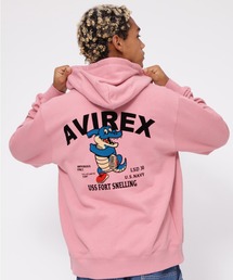 Supplier ダークグレー×ピンク ジップパーカー SEQUENZ（シークエンズ）】sqnz washed wappen zip p/k