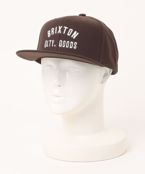 BRIXTON（ブリクストン）の「BRIXTON/ブリクストン キャップ WOODBURN NETPLUS フラットバイザー スナップバック 11691（キャップ・メンズ・ブラック/ネイビー/ブラウン・FREE）」の9枚目の写真