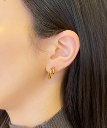 【金属アレルギー対応】ダブルカラーハートピアス　サージカルステンレス  (両耳用)