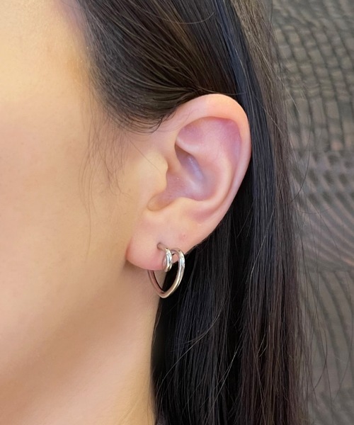 ciite'(シーテ)の「【金属アレルギー対応】ダブルカラーハートピアス サージカルステンレス (両耳用)(ピアス(両耳用)・レディース・シルバー/ゴールド・FREE)」の10枚目の写真