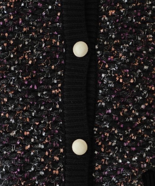 セール】MIXツイード調ニットカーディガン【洗濯機洗い可