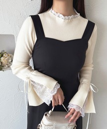 apres jour | 袖スリットレースニット【ZOZOTOWN限定アイテム】(ニット/セーター)