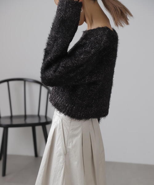 FREE'S MART（フリーズマート）の「◆ラメフェザープルオーバー（ニット/セーター・レディース・グレー/ピンク/ホワイト/ブラック・FREE）」の7枚目の写真