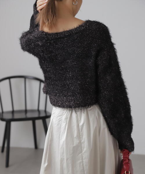 FREE'S MART（フリーズマート）の「◆ラメフェザープルオーバー（ニット/セーター・レディース・グレー/ピンク/ホワイト/ブラック・FREE）」の8枚目の写真