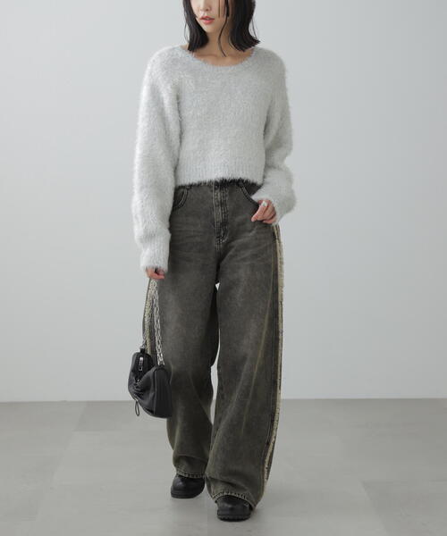 FREE'S MART（フリーズマート）の「◆ラメフェザープルオーバー（ニット/セーター・レディース・グレー/ピンク/ホワイト/ブラック・FREE）」の14枚目の写真