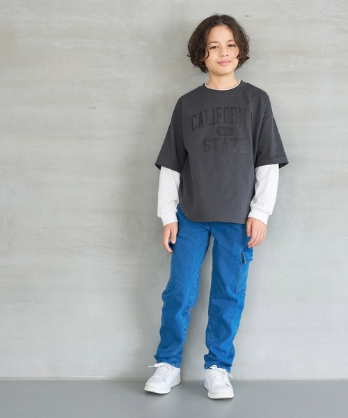 K3コカ キッズ レイヤード風プリントロンT（Tシャツ/カットソー）｜coca