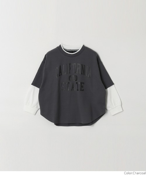 coca(coca)(コカ)の「キッズ レイヤード風プリントロンT(Tシャツ/カットソー・キッズ・ブラック/チャコール・120/150/130/140)」の13枚目の写真