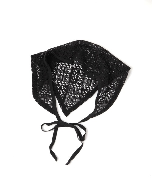 LOWRYS FARM（ローリーズファーム）の「レースカーチフ  153199（その他ヘアアクセサリー・レディース・アイボリー/ブラック・FREE）」の3枚目の写真