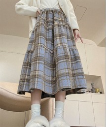 Aライン チェックスカート