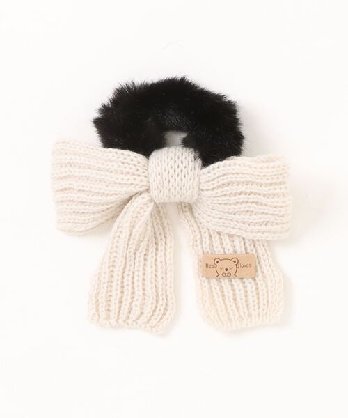 VIBGYOR Women（ヴィブジョー　ウィメン）の「【urge select】ニットリボン×ファーシュシュ（シュシュ・レディース・ブラウン/ブルー/カーキ/アイボリー/ダークブラウン/ピンク・FREE）」の10枚目の写真