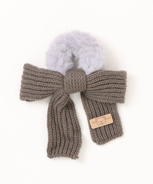 VIBGYOR Women（ヴィブジョー　ウィメン）の「【urge select】ニットリボン×ファーシュシュ（シュシュ・レディース・ブラウン/ブルー/カーキ/アイボリー/ダークブラウン/ピンク・FREE）」の13枚目の写真