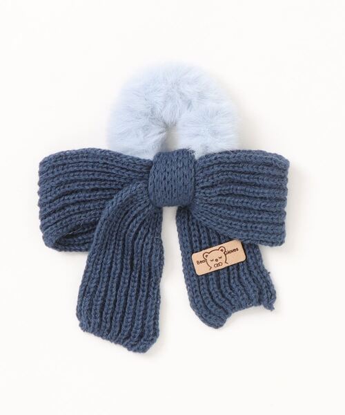 VIBGYOR Women（ヴィブジョー　ウィメン）の「【urge select】ニットリボン×ファーシュシュ（シュシュ・レディース・ブラウン/ブルー/カーキ/アイボリー/ダークブラウン/ピンク・FREE）」の14枚目の写真