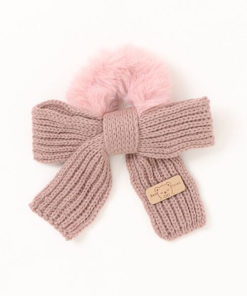 VIBGYOR Women（ヴィブジョー　ウィメン）の「【urge select】ニットリボン×ファーシュシュ（シュシュ・レディース・ブラウン/ブルー/カーキ/アイボリー/ダークブラウン/ピンク・FREE）」の15枚目の写真