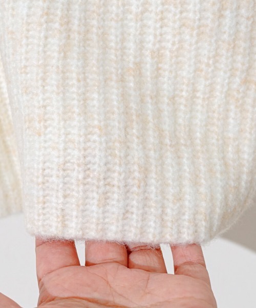 flower（フラワー）の「ウォーミーニットワンピース2（ワンピース・レディース・ホワイト/ブラウン・FREE）」の5枚目の写真