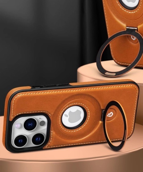 Leather Look iPhone 15 16 Case Pro ProMax Plus（スマホケース