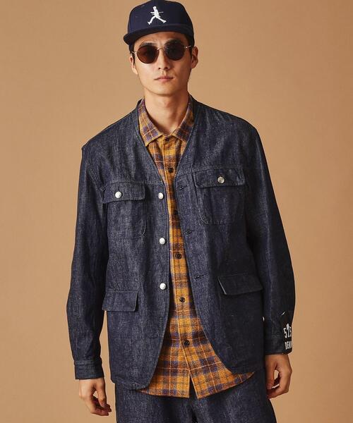 【セール】525DENIMノーカラー カバーオール（ブルゾン）｜40ct＆525（フォーティーカラッツアンドゴーニーゴ） 41,910円