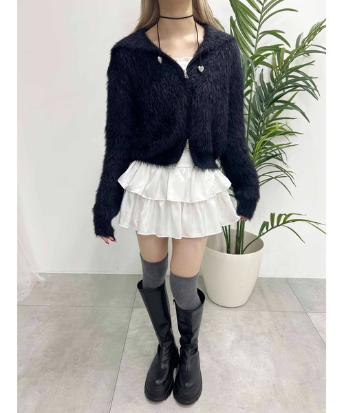 PHILLY（フィリー）の「【PHILLY】フェザータッチセーラーカーデ（カーディガン/ボレロ・レディース・ホワイト/ブラック・FREE）」の12枚目の写真