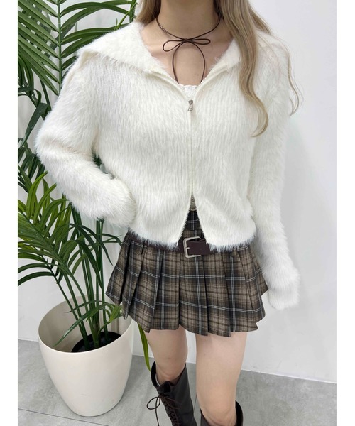 PHILLY（フィリー）の「【PHILLY】フェザータッチセーラーカーデ（カーディガン/ボレロ・レディース・ホワイト/ブラック・FREE）」の15枚目の写真