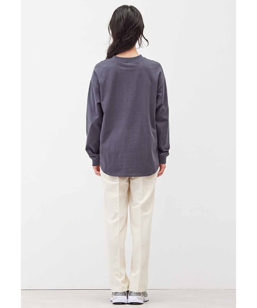 Live in comfort（リブインコンフォート）の「リブ　イン　コンフォート　地中海育ちのトルコオーガニックコットンロングＴシャツ（Tシャツ/カットソー・レディース・カーキ/チャコールグレー/ホワイト・M/L/LL/3L/S/4L）」の8枚目の写真