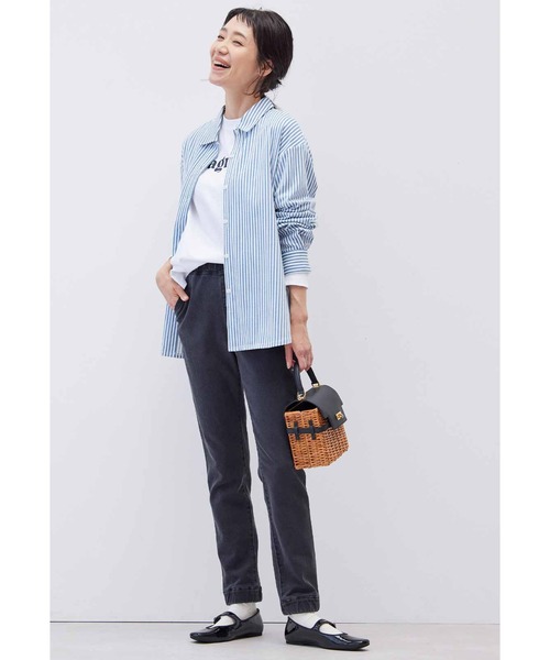 Live in comfort（リブインコンフォート）の「リブ　イン　コンフォート　地中海育ちのトルコオーガニックコットンロングＴシャツ（Tシャツ/カットソー・レディース・カーキ/チャコールグレー/ホワイト・M/L/LL/3L/S/4L）」の20枚目の写真