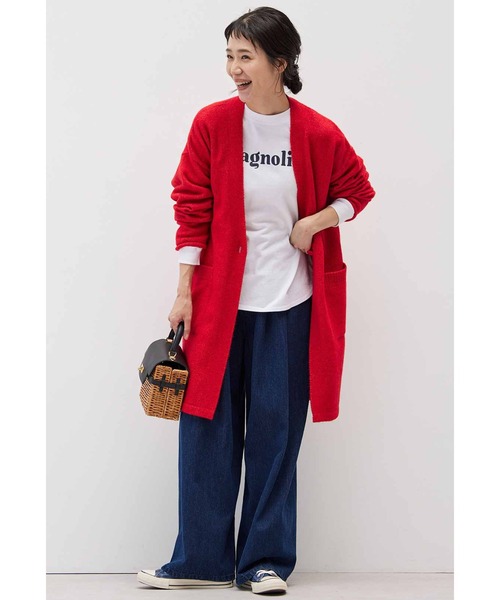 Live in comfort（リブインコンフォート）の「リブ　イン　コンフォート　地中海育ちのトルコオーガニックコットンロングＴシャツ（Tシャツ/カットソー・レディース・カーキ/チャコールグレー/ホワイト・M/L/LL/3L/S/4L）」の21枚目の写真