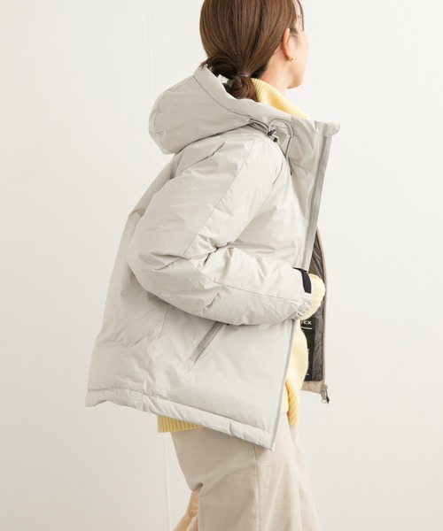 NANGA（ナンガ）の「『別注』NANGA×DOORS　AURORA TEX DOWN PARKA（ダウンジャケット/コート・レディース・アイボリー/チャコールグレー・MEDIUM）」の8枚目の写真