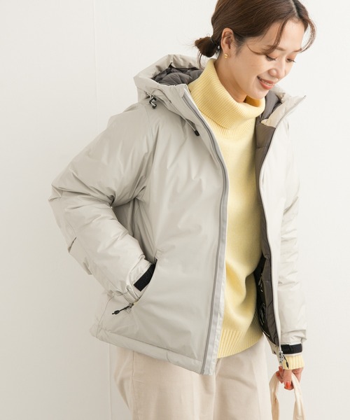 NANGA（ナンガ）の「『別注』NANGA×DOORS　AURORA TEX DOWN PARKA（ダウンジャケット/コート・レディース・アイボリー/チャコールグレー・MEDIUM）」の9枚目の写真