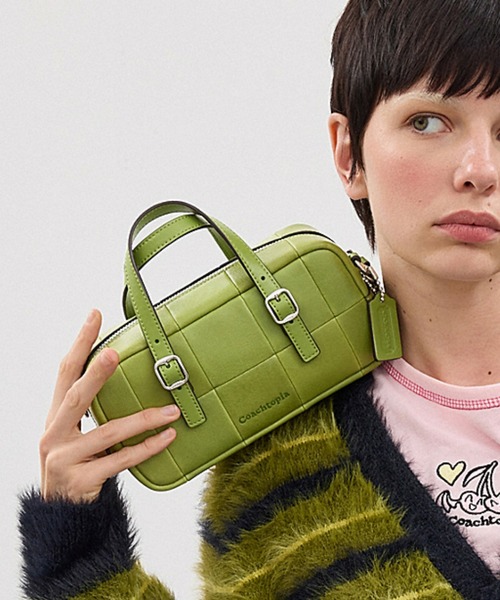 COACHTOPIA アルター/エゴ ミニサッチェルバッグ Alter/Ego Mini Satchel Bag In Checkerboard Upcrafted Leather