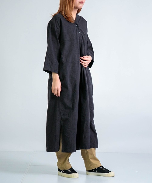 D.M.G.（ドミンゴ）の「[D.M.G / ディーエムジー] 20sシーチングハンドワッシャー BIGポケットワンピース（ワンピース・レディース・スミクロ/ダークブルー・FREE）」の21枚目の写真