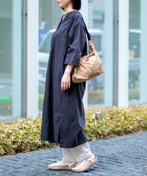 D.M.G.（ドミンゴ）の「[D.M.G / ディーエムジー] 20sシーチングハンドワッシャー BIGポケットワンピース（ワンピース・レディース・スミクロ/ダークブルー・FREE）」の14枚目の写真