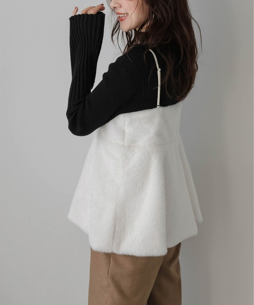 セール】エコファー ペプラムキャミソール（キャミソール）｜La-gemme