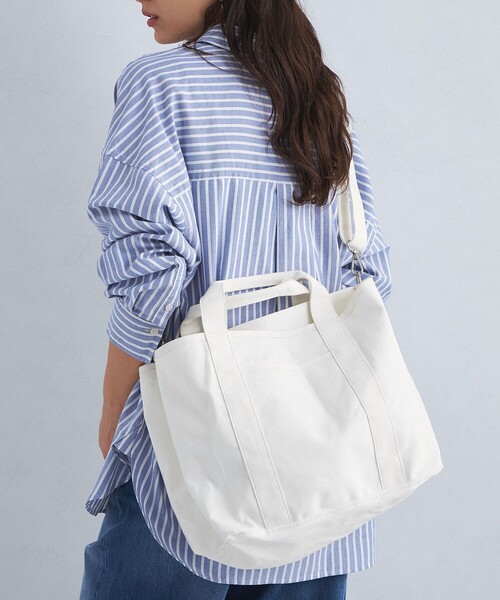 【WEB限定】2WAY キャンバス トートバッグ / ショルダーバッグ（トートバッグ）｜green label relaxing（グリーンレーベルリラクシング）