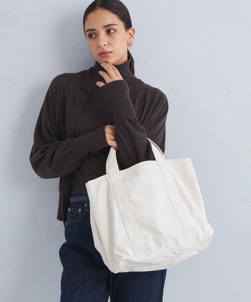 green label relaxing(グリーンレーベルリラクシング)の「【WEB限定】2WAY キャンバス トートバッグ / ショルダーバッグ(トートバッグ・レディース・ホワイト/ライトグレー/ダークグレー・FREE)」の4枚目の写真