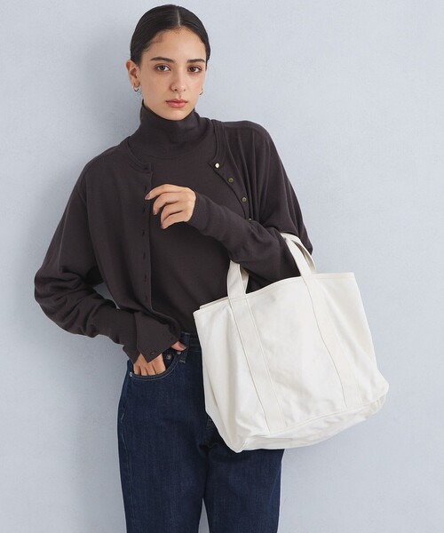 green label relaxing(グリーンレーベルリラクシング)の「【WEB限定】2WAY キャンバス トートバッグ / ショルダーバッグ(トートバッグ・レディース・ホワイト/ライトグレー/ダークグレー・FREE)」の5枚目の写真