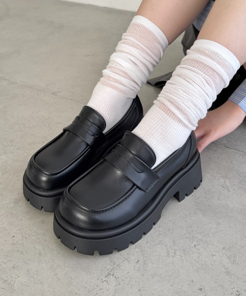 試着のみ♡リボンデザインボリュームローファー 23.5cm定価￥12,980税込 リボンデザインボリュームローファーRANDA公式サイト