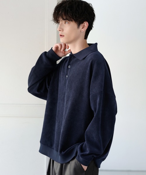 【ETELIO】カットコーデュロイポロシャツ 25AWカットコーデュロイポロシャツ（ポロシャツ）｜ETELIO（エテリオ