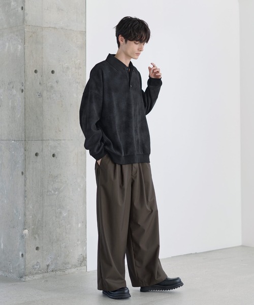 ETELIO(エテリオ)の「【25AW】カットコーデュロイ/ヴィンテージ加工 ポロシャツ(ポロシャツ・メンズ・ブラウン/アイボリー/ブラック/ブルー/チャコール/オリーブ/サックスブルー/ワイン/ブラック系/ワイン系/ブラウン系/ブルー系・S/M/L/XL)」の17枚目の写真