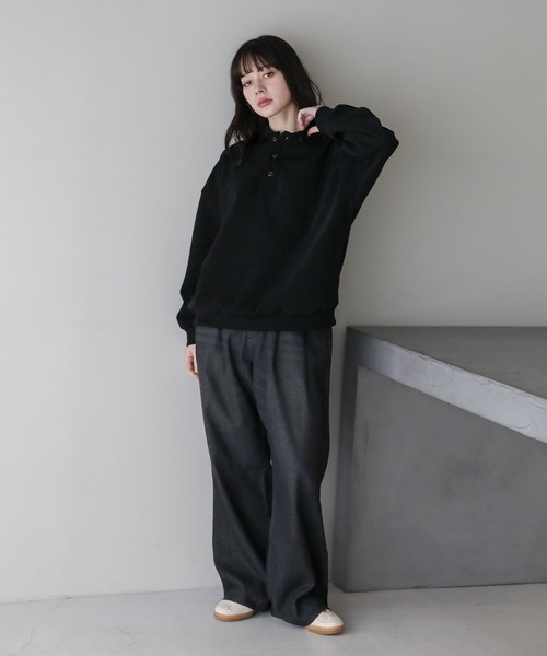 ETELIO カット コーデュロイ ポロシャツ ブルー　トップス　M ETELIO（エテリオ）の「カットコーデュロイポロシャツ