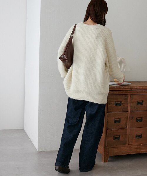 セール】【WEB限定】ミックス糸チュニックプルオーバー（ニット