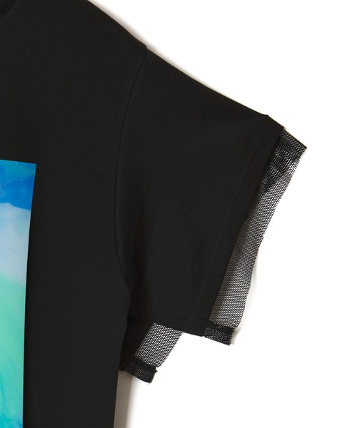 AULA AILA（アウラアイラ）の「マーブリングプリントチュニック（チュニック・レディース・ブラック/マルチ/ホワイト・0）」の15枚目の写真