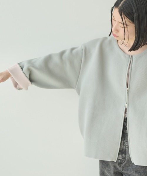WフェイスZIPカーディガン （CAPRICIEUX LE'MAGE WフェイスZIP
