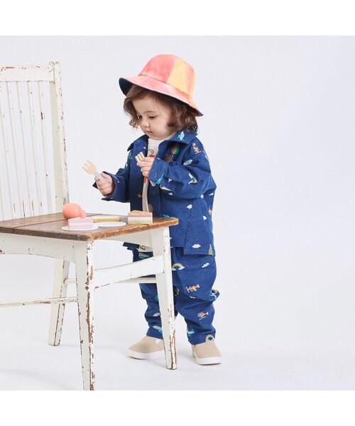 BIT'Z（ビッツ）の「空の冒険刺繍リバーシブルハット（ハット・キッズ・インディゴブルー/その他10・48/50/52/54）」の4枚目の写真