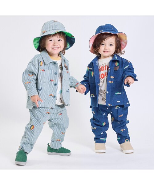 BIT'Z（ビッツ）の「空の冒険刺繍リバーシブルハット（ハット・キッズ・インディゴブルー/その他10・48/50/52/54）」の6枚目の写真