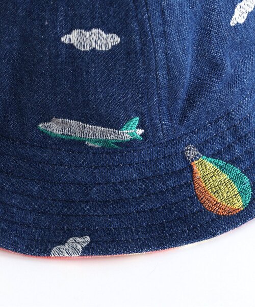 BIT'Z（ビッツ）の「空の冒険刺繍リバーシブルハット（ハット・キッズ・インディゴブルー/その他10・48/50/52/54）」の20枚目の写真